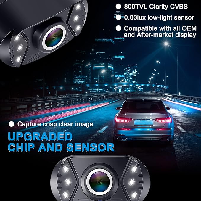 HD 1080P Backup Camera for Cars - Night Vision, 170° Wide Angle, Waterproof, Easy Installation, Clear Image for Trucks, SUVs, Vans, Sedans - Enhanced Parking Safety