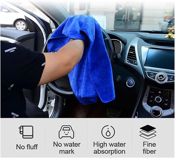 Oversized Car Cleaning Microfiber Towel 160x60cm Multipurpose Drying Rags(Blue 1pc)