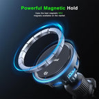 Esoulk [2026 Upgraded] Qi2 25W Fast Wireless Car Charger with Active Cooling Fan for Heat Protection, MagSafe Compatible Magnetic Air Vent Mount with Locking Clip, Phone Holder for iPhone & Android
