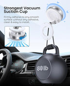 Jononser Magnetic Car Phone Mount, Compact Foldable Phone Holder with Strong Nano Adhesive & N52 Magnet, 360° Adjustable Dashboard/Windshield Mount for iPhone 17/16/15/14/13/12 & MagSafe Devices