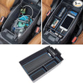 TOPINSTALL Blue Center Console Tray Compatible with Ford Escape 2020-2026 / Bronco Sport 2021-2025 Accessories, Long Compartment Storage Organizer Coin Container (Not for 2026 Sport)