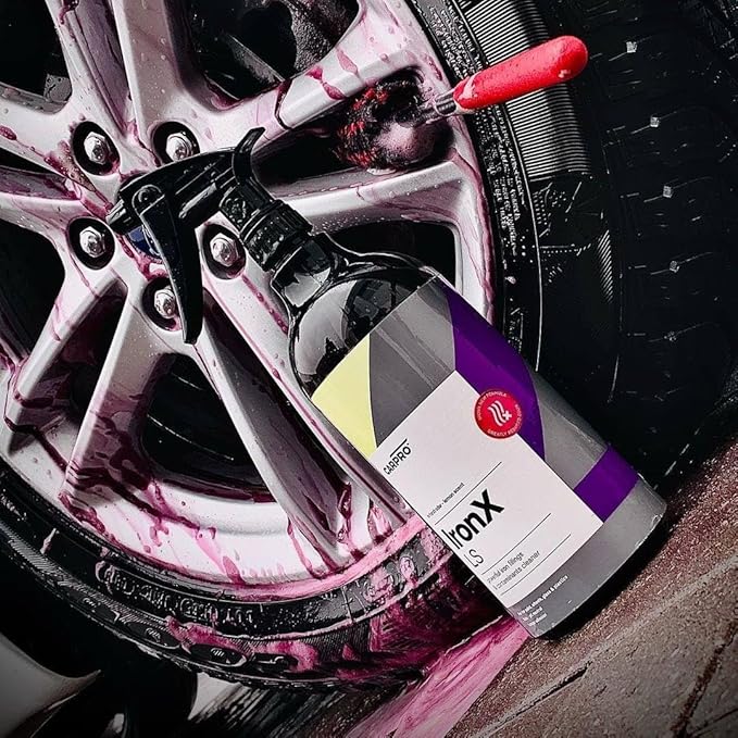 CARPRO IronX Iron Remover: Lemon Scent - Stops Rust Spots and Pre-Mature Failure of the Clear Coat, Iron Contaminant Removal - Liter with Sprayer (34oz)