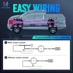 MICTUNING C4+ RGBW Rock Lights, 8 Pods 360° Ultra Bright Pure Color Underglow Neon Lights, Bluetooth APP Control & Music Mode, IP68 Waterproof, for Trucks Cars ATV UTV Golf Cart (2 Year Warranty)