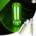 iFunyLED Car Interior USB LED Night Light, Portable Touch dimmable Car Ambient Lighting Kit, Retro Mini Transparent Glass Bottle Lamp Decorations for Vehicle Camping Bedroom Hallway, Pack of 2(Green)