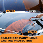 Car Wax Polish, Carnauba Wax Restores Shine High Hydrophobicity & Antioxidant, Long-Lasting Protection Gentle Formula For Cars, Rvs, Trucks, Motorcycles - Includes Sponge & Towel - 3.53oz, 2 Set