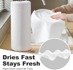 Jessy Home 2 Roll Reusable Paper Towels,100 Sheets Tear Away Microfiber Cleaning Cloth, Lint Free Cleaning Rags for Kitchen, Dishcloth,Household Cleaning Supplies