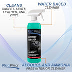 RecPro RV Interior Cleaner | RV Furniture, Carpet Cleaner, Seat Cleaner, Fabric Cleaner | Cleans Carpets, Seats, Leather, Upholstery and Vinyl (Interior Cleaner w/ 4pk Microfiber Towels)