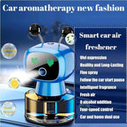 Robot Intelligent Aromatherapy Machine, Smart Cute Robot Car Air Freshener - Fine Spray/Fillable/Four-Gear Adjustment/Vibration Sensing/On-Off/Large Capacity Long-Lasting Fragrance/Blue-V2(Ocean)