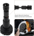 Wheel Hub Resurfacing Kit, Brake Hub Cleaning Tool with 10 Pads, Wheel Stud and Hub Cleaner Fits Power Drill or 1/2" Impact Driven Wrenches, Quick Rust Removal for Lug Studs and Rotors (Plastic Black)