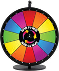 Spin to Win Table Stand Dry Erase Prize Wheel – 24 Inch Desktop Spinning Game Wheel, Durable Wood Construction, Balanced for Fair Odds, Trade Show Raffle Event, Standard