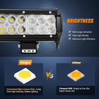 Nilight - ZH006 LED Light Bar 20 Inch 126W Spot Flood Combo Led Off Road Lights with 16AWG Wiring Harness Kit-One Lead, 2 Years Warranty