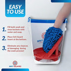 The Original Grit Guard Bucket Insert with Washboard Combo | Removes Dirt from Wash Mitt for Detailing | Car Wash Bucket Insert & Washboard | Black/Blue
