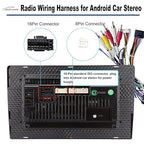 16Pin ISO Aftermarket Radio Harness Adapter Compatible with Chrysler 2015-2018 Dodge 2014-2019 Jeep 2018-2019, 16Pin Android Car Stereo Wiring Harness with SWC Reverse for Ram Cherokee