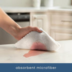 S&T INC. 50 Pack Microfiber Cleaning Cloth with Box, Bulk Towels for Home, Reusable Microfiber Towels for Cars, Cleaning Rags, White, 190gsm, 11.8 Inches x 11.8 Inches, 50 Count