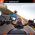 CAMECHO Motorcycle Dash Cam Front and Rear, IP67 Waterpoorf Dual Dash Camera with 32GB Card, 3" HD Car Camera with G-Sensor, Night Vision, Loop Recording, Dashcam for Motorbike, Motorsports
