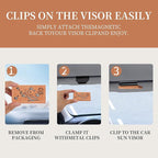 Wood Car Air Freshener - Car Odor Eliminator for Visor Clip, Vehicle Scent Diffuser for Cabin, Truck & SUV (Lavender)