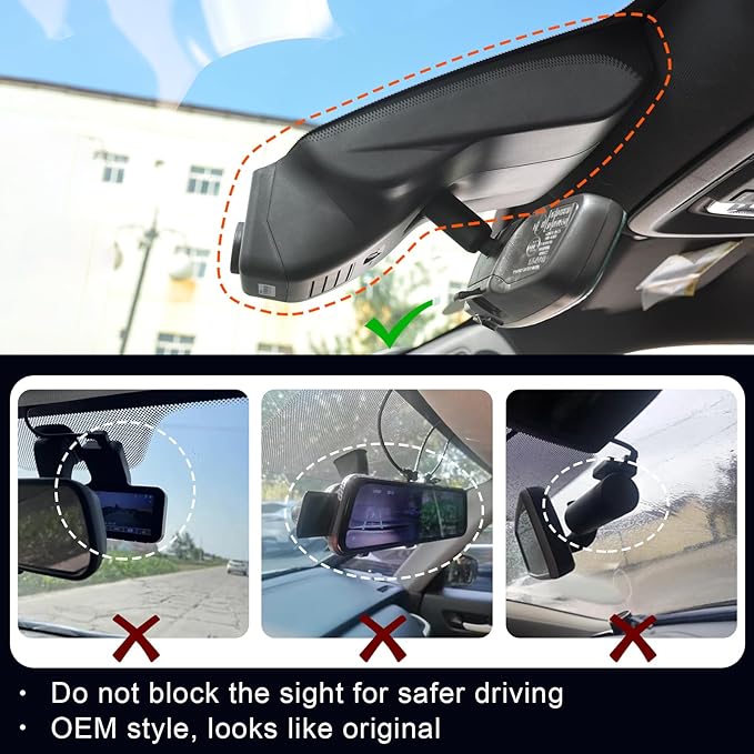 Mangoal Front 4K & Rear 1080P Dash Cam Custom fit for Chevy12th Gen Suburban 2023-2026, 5th Gen Tahoe 2023-2026, LS LT RST Z71 Premier High Country, Integrated OEM Look, GPS, 128GB Card