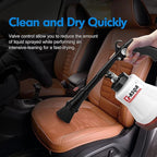 Professional Car Cleaning Gun - Tough Stain Remover for Auto Upholstery, Leak-Proof Multi-Purpose Air Pulse Detail Cleaner Kit, Air Compressor Compatible for Home & Vehicle Interior/Exterior