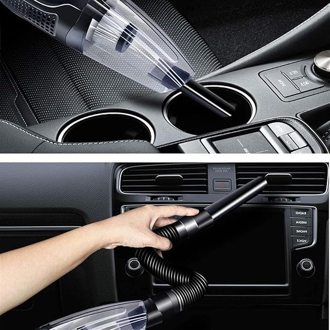 Car Vacuum Cleaner - Portable, High Power, Mini Handheld Vacuum w/ 3 Attachments, 14.76Ft Cord - 12v, Small Auto Accessories Kit for Interior Detailing ( Color : Black , Size : 37*10.5*13.5cm )