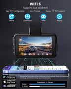 AZDOME 4K Dash Cam Front and Rear 1080P, Free 64GB Card Included, 5.8GHz WiFi Dual Dash Camera for Cars, 3" IPS Screen Dashcam, Car Camera with G-Sensor, 170°Wide Angle,24H Parking Mode Voice Control