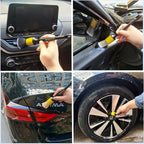 MVEQRRN 4pcs Car Detailing Brush Set, Boars Hair, Ultra Soft, No Scratch, Interior & Exterior, Includes 4 Different Brushes, Ergonomic Design, Multi-use for Vehicle, Bicycle, Motorcycle, Boat