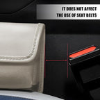 Car Seat Gap Filler Organizer, Leather Vehicle Side Seat Gap Storage Box with Lid for Phone Key Card, L-Capacity Auto Interior Organization, Universal for SUV Sedan Truck (Gray)