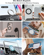 Magnetic Adapter Rings 2PCS Compatible for Magsafe,for Kindle Pop Socket Magnetic,for Magsafe Accessories & Wireless Charging for iPhone 17/Air/16/15/14/13 Mini Plus Pro Max/Pixel 8/ S24 Ultra/ S23