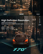 3 Channel Dash Cam, Full UHD Front and Car CameraRear Inside,Car Camera Full HD 170 Deg Wide Angle Dashboard Camera with 64GB Card, 2-Inch Screen,G-Sensor,Loop Recording，Night Vision