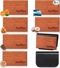 6 Pcs 6 Scents Car Wood Air Freshener Set Wood Fragrance Automotive Odor Eliminator for Visor Clip Vehicle Scent Diffuser with Amber Tectona Grandis Pine Grove Coconut Ocean Scent Refill, Clip