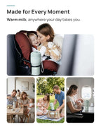 Papablic Pro Portable Bottle Warmer for Travel, Fast 2X Heating, Built-in Sterilizer, 5 Temp Settings, Water & Baby Milk & Formula Warmer on the Go, Smart Keep Warm, Lilac Purple
