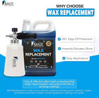 Image Wash Products Wax Replacement (Foamable) - Protectant forTrucks/RV's/Cars/Boats/Trailers/Equipment. Foam On/Rinse Off (128 Fl Oz)