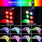 AMKI Updated 4Color Twinkle 36w Starlight Headliner Kits 900pcs 0.03in 9.8ft Fiber Optic Light Cable 4 Ports Starlight Box App/Remote Control Sound Mode for Car Home Ceiling Decoration