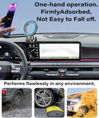 Car Phone Holder for 2024 2025 2026 kIA EV9 Accessories Apply to 12.3 Inch Touch Screen Fixed Clip Magsafe Cell Phone Mount Hands-Free 360° Rotation
