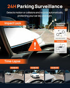 70mai 4K Dash Cam Front and Interior, 4K HDR Dash Camera with F1.55 Aperture, Wi-Fi 6, 24H Parking Surveillance, GPS, Loop Recording, 64GB Card Included, UHD Dashcam for Cars/Taxi/Uber/Lyft