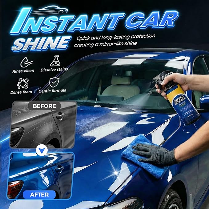 Advanced Car Quick-Acting Coating Agent Spray, 2026 New Car Coating Spray for Shine & Protection, Quick Effect Coating Agent for Car, Waterless Wash Oil Film Emulsion Glass Cleaner (2Pcs)