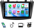 Leadfan Car Radio for Mazda 3 2009 2010 2011 2012 2013 with Wireless Carplay Android Auto,9 Inch Touchscreen for Mazda, Bluetooth,GPS,WiFi,SWC,Backup Camera