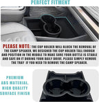 BestEvMod for Rivian R1T R1S Lower Center Console Organizer Tray Compatible with Rivian R1T R1S 2022 2023 2024 Fit 32oz Bottle Accessories(Black)