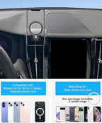 Magnetism Car Phone Holder for Volvo XC60 2018-2025 Accessories Compatible with MagSafe Hands-Free 360 Degree Rotation Adjustable Cell Phone Mount Does Not Affect Air Vent