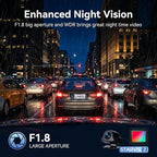 LD4K Max Mirror Dash Cam with 4K Front and 2.5K Rear Camera, STARVIS 2 Sensor, with ADAS BSD LCA Smart Mode, GPS, G-Sensor, Loop Recording, Parking Monitor, Voice Control, 5.8GHz WiFi,128GB Card