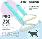 Pro Plus Adjustable-Length LINTPLUS Pet Hair Remover – Compact & Extended Handle Modes, Safe for Furniture, Cars, Carpets & Delicate Fabrics