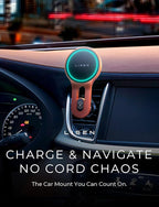LISEN for 15W MagSafe Car Mount Charger, [Safer & Faster] Vent Magnetic Wireless Car Charger, Car Vent Phone Mount Charger Fits iPhone 16 Pro Max Plus 15 14 13 12, Samsung with MagSafe Case, Red