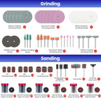 652-Piece Rotary Tool Accessory Kit, Dremel Compatible, Includes Grinding, Sanding, Cutting, Drilling, Cleaning, Polishing, Carving Bits & Attachments for DIY Enthusiasts