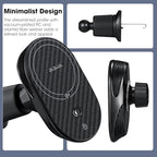 pitaka for Qi2 MagSafe Car Mount Charger, 15W Magnetic Car Phone Holder for iPhone 17/16/15/14/13 Series with NFC Feature, Air Vent [MagEZ Car Mount Pro 2 Qi2]