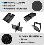 4PCS Center Console Organizer Compatible with 2023-2026 Honda Pilot/2026 Honda Passport Armrest Storage Box Divider Storage Tray & Insert Hidden Storage Box Interior Accessories
