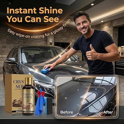 Graphene Ceramic Car Coating Kit, 9H Hardness Auto Coating Spray for Paint Glass Wheels, High Gloss Hydrophobic Protection, Scratch Resistant Shine