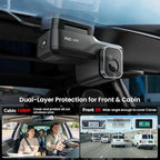 4G LTE Dash Cam with Live View, 2K+1080P Front Inside Anti-Theft Car Camera Live Streaming, Instant Alert via App, Cloud & SD Storage, IR Night Vision, No Screen, 24/7 Parking Mode, GPS, OBD
