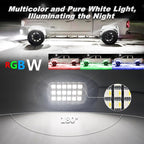 4Pods Heavy Duty Aluminum RGBW LED Rock Lights Kit for ATV UTV 4 Wheeler Can-Am SXS RZR Side by Side Offroad Vehicle, APP & RF Remote, Plug&Play Pre-Wired, IP67 Waterproof 12V Underglow Accent Light