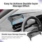 LUWU 2026 Mustang Mach E Dashboard Storage Tray Compatible with Ford Mustang Mach E 2021-2026 Accessories Center Console Display Box Hidden Organizer Tray Behind Screen (Only Fit for 10.2-inch Screen)