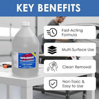 Rapid Remover Adhesive Remover 128 oz (1 Gallon) | Removes Most Adhesives in 30–60 Seconds | Safe Water-Soluble Formula | Cold Weather Ready | for Vinyl Wraps, Graphics, Decals, and Stripes