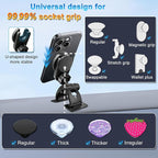 Car Phone Holder for Pop Socket, Dashboard Socket Grip Car Mount Dual Adhesive Base for Any Surfaces, Dash Sockets Phone Mount for Car, Works for iPhone Samsung All Smartphones with Pop Grip
